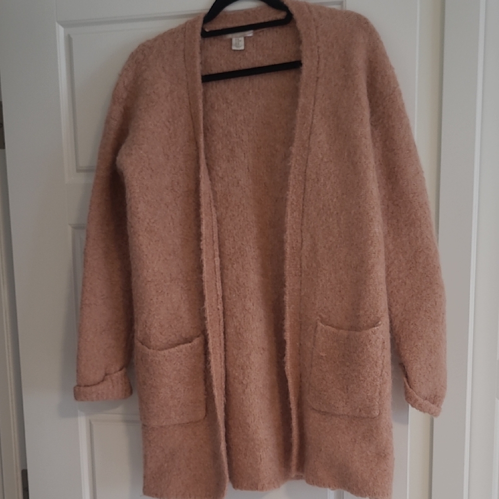 Kenar Cozy Pink Open-Front Sweater